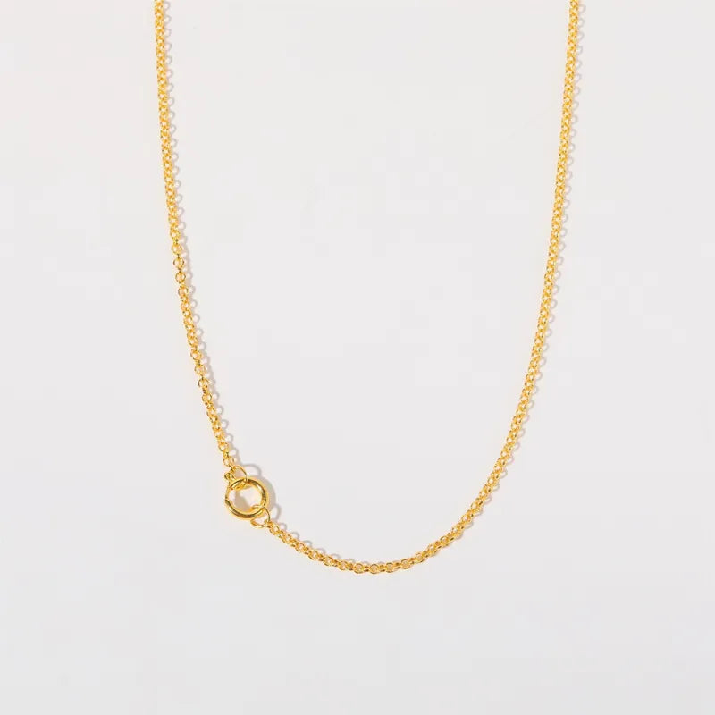 O-Shaped Chain Necklace (Birthstones)