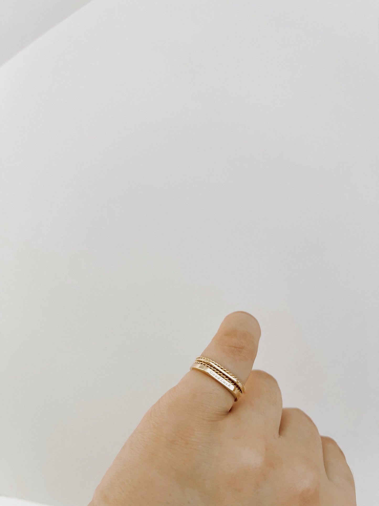 Good Luck Dainty Ring Set