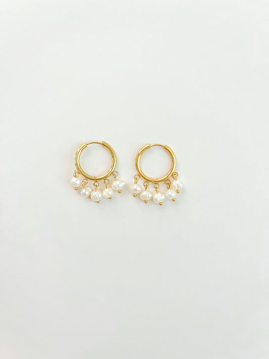 Multi Pearl Hoops